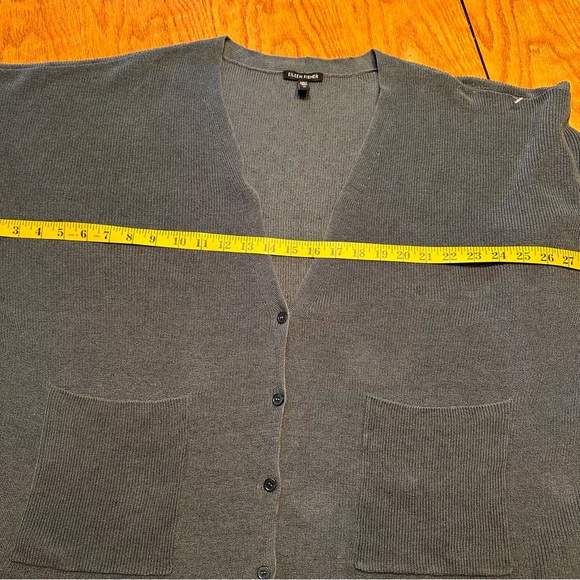 Eileen Fisher Open Front V-Neck Cardigan - Picture 8 of 14